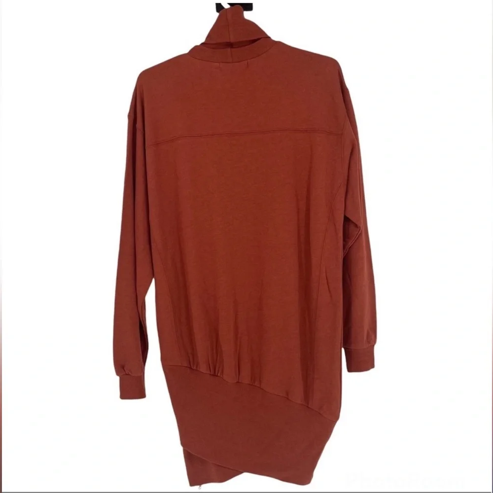 YOUNG FABULOUS & BROKE NWT LONG SLEEVE TURTLENECK SWEATSHIRT DRESS ASYMMETRICAL - Picture 2 of 5